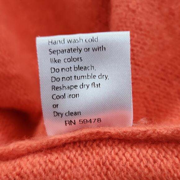 Bartolini Coral/Orange Long Sleeve Turtleneck Wool Cashmere Blend Size SM Italy - Picture 8 of 8